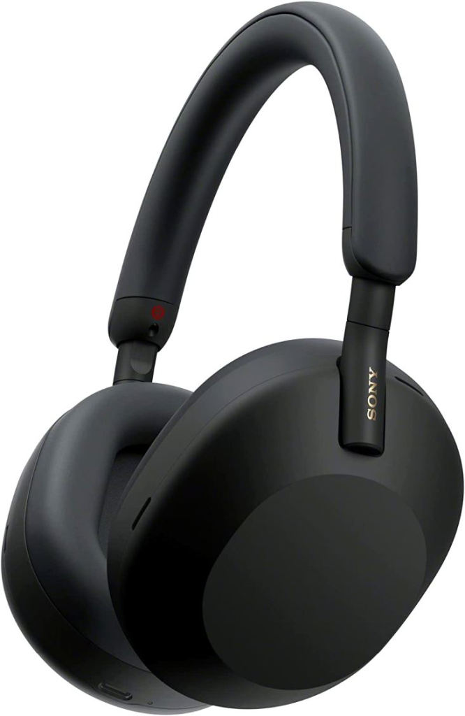 Sony WH-1000XM5 wireless noise cancelling headphones in black